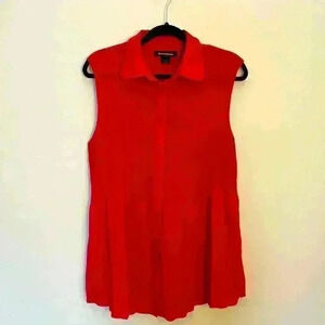 Ashley Stewart Red Sleeveless Blouse